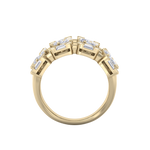 Load image into Gallery viewer, Triple band hearts ring in white gold with white diamonds of 3.24 ct in weight