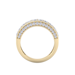 Load image into Gallery viewer, Five row diamond ring in white gold with white diamonds of 1.39 ct in weight