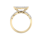 Load image into Gallery viewer, Heart shaped Diamond ring in yellow gold with white diamonds of 1.46 ct in weight