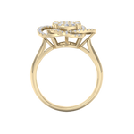 Load image into Gallery viewer, Intricate diamond ring in yellow gold with white diamonds of 0.63 ct in weight