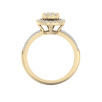 Load image into Gallery viewer, Halo Diamond ring in rose gold with white diamonds of 0.57 ct in weight