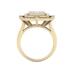 Load image into Gallery viewer, Grande square diamond ring in yellow gold with white diamonds of 1.36 ct in weight
