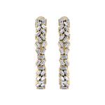 Load image into Gallery viewer, Baguette diamond hoops earrings in white gold with white diamonds of 0.73 ct in weight