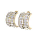 Load image into Gallery viewer, Beautiful Stud Earrings in yellow gold with white diamonds of 2.89 in weight