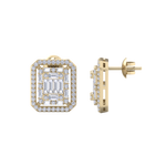 Load image into Gallery viewer, Beautiful Stud Earrings in rose gold with white diamonds of 1.78 in weight