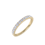 Load image into Gallery viewer, Classic Wedding band in rose gold with white diamonds of 0.49 ct in weight