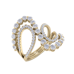 Load image into Gallery viewer, Intertwined ring in white gold with white diamonds of 1.20 ct in weight