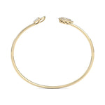 Load image into Gallery viewer, Diamond cuff bracelet in yellow gold with white diamonds of 0.56 ct in weight