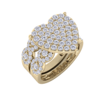 Load image into Gallery viewer, Heart shaped Diamond ring in white gold with white diamonds of 1.46 ct in weight