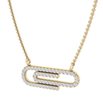 Load image into Gallery viewer, Diamond link necklace in rose gold with white diamonds of 0.25 ct in weight