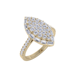 Load image into Gallery viewer, Marquise cluster ring in rose gold with white diamonds of 1.03 ct in weight