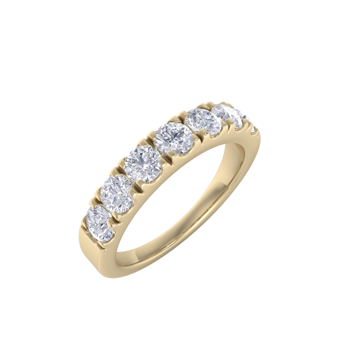 Classic Wedding band in rose gold with white diamonds of 1.16 ct in weight