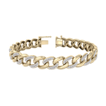 Load image into Gallery viewer, Diamond curb chain link bracelet in rose gold with white diamonds of 1.82 ct in weight