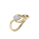 Load image into Gallery viewer, Elegant ring in yellow gold with white diamonds of 0.09 ct in weight