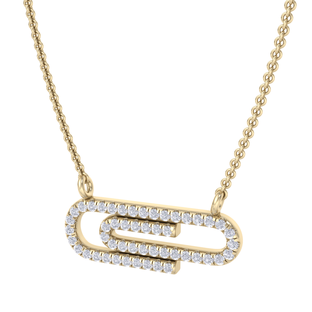Diamond link necklace in white gold with white diamonds of 0.25 ct in weight
