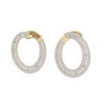 Load image into Gallery viewer, Hoop earrings in white gold with white diamonds of 2.78 ct in weight