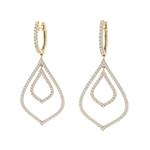 Load image into Gallery viewer, Chandelier earrings in white gold with white diamonds of 1.79 ct in weight