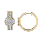 Load image into Gallery viewer, Beautiful Stud Earrings in yellow gold with white diamonds of 1.12 in weight