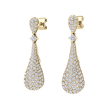 Load image into Gallery viewer, Diamond chandelier earrings in yellow gold with white diamonds of 1.73 ct in weight