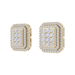 Load image into Gallery viewer, 3 in 1 earrings in yellow gold with white diamonds of 0.97 ct in weight