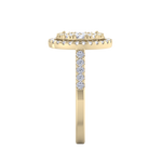 Load image into Gallery viewer, Oval cluster ring in rose gold with white diamonds of 1.02 ct in weight