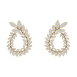 Load image into Gallery viewer, Leaf earrings in white gold with white diamonds of 1.91 ct in weight