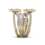 Load image into Gallery viewer, Multi-band diamond ring in yellow gold with white diamonds of 2.65 ct in weight