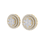 Load image into Gallery viewer, 3 in 1 earrings in rose gold with white diamonds of 0.79 ct in weight