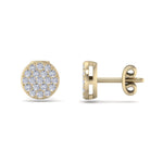 Load image into Gallery viewer, Classic round stud earrings in rose gold with white diamonds of 0.26 ct in weight