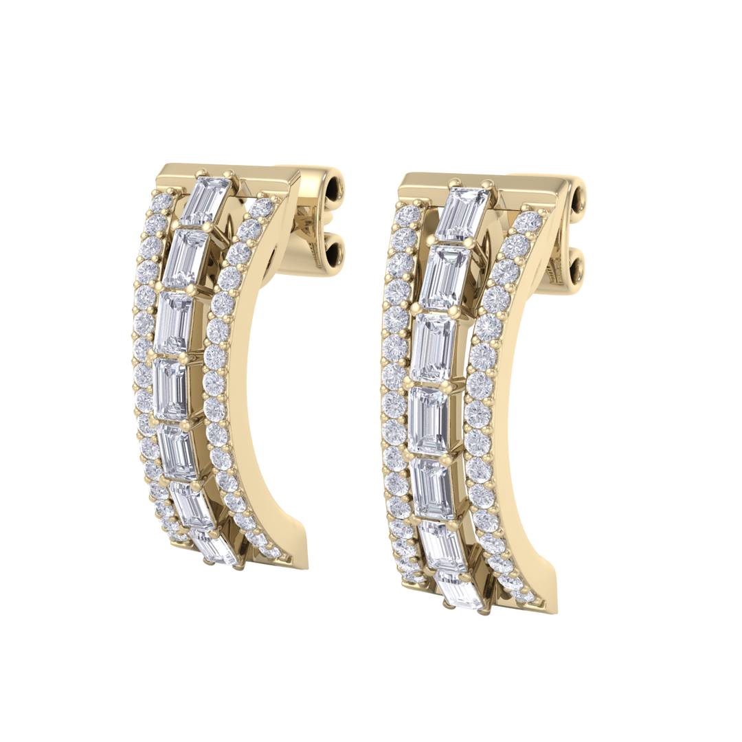 Diamond earrings in white gold with white diamonds of 1.13 ct in weight