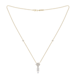 Load image into Gallery viewer, Flower necklace in white gold with white diamonds of 0.80 ct in weight