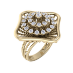 Load image into Gallery viewer, Statement ring in yellow gold with white diamonds of 0.98 ct in weight