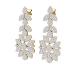 Load image into Gallery viewer, Chandelier earrings in yellow gold with white diamonds of 3.03 ct in weight