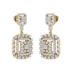 Load image into Gallery viewer, Drop earrings in rose gold with white diamonds of 3.00 ct in weight