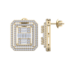 Load image into Gallery viewer, Beautiful Stud Earrings in white gold with white diamonds of 1.88 in weight