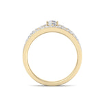 Load image into Gallery viewer, Beautiful Ring in yellow gold with white diamonds of 0.96 ct in weight