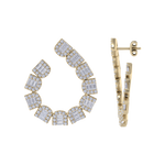 Load image into Gallery viewer, Circle studs in rose gold with white diamonds of 5.82 ct in weight