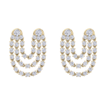 Load image into Gallery viewer, Duo diamond earrings in white gold with white diamonds of 2.44 ct in weight