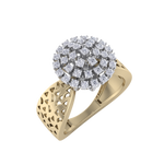 Load image into Gallery viewer, Diamond ring in yellow gold with white diamonds of 0.33 ct in weight