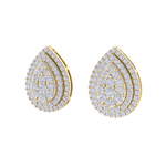Load image into Gallery viewer, 3 in 1 earrings in white gold with white diamonds of 0.85 ct in weight