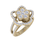 Load image into Gallery viewer, Elegant Diamond ring in yellow gold with white diamonds of 0.89 ct in weight
