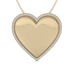 Load image into Gallery viewer, Heart pendant in rose gold with white diamonds of 0.33 ct in weight
