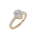 Load image into Gallery viewer, Pear ring in rose gold with white diamonds of 0.68 ct in weight