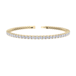 Load image into Gallery viewer, Elegant tennis bracelet with miracle plates in rose gold with white diamonds of 5.00 ct in weight