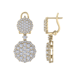 Load image into Gallery viewer, Drop earrings in yellow gold with white diamonds of 2.52 ct in weight