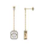 Load image into Gallery viewer, Diamond drop earrings in yellow gold with white diamonds of 0.69 ct in weight