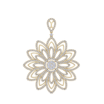 Load image into Gallery viewer, Diamond flower pendant in rose gold with white diamonds of 3.35 ct in weight