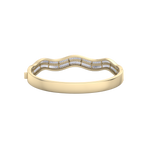 Load image into Gallery viewer, Wave bangle in rose gold with white diamonds of 3.10 ct in weight