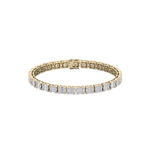 Load image into Gallery viewer, Baguette tennis bracelet in rose gold with white diamonds of 4.18 ct in weight
