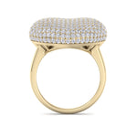 Load image into Gallery viewer, Beautiful Happy Heart Diamond ring in yellow gold with white diamonds of 2.45 ct in weight